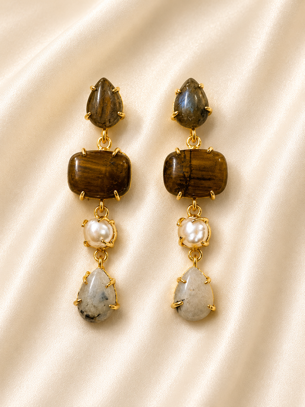 Verdant Pearl Cascade Earrings