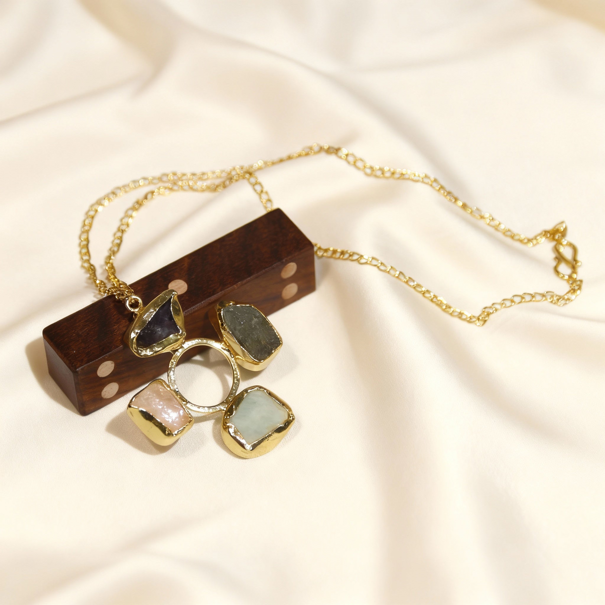 Celestial Palette Ring Necklace