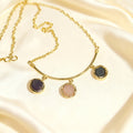 Moon Arc Trio Charm Necklace