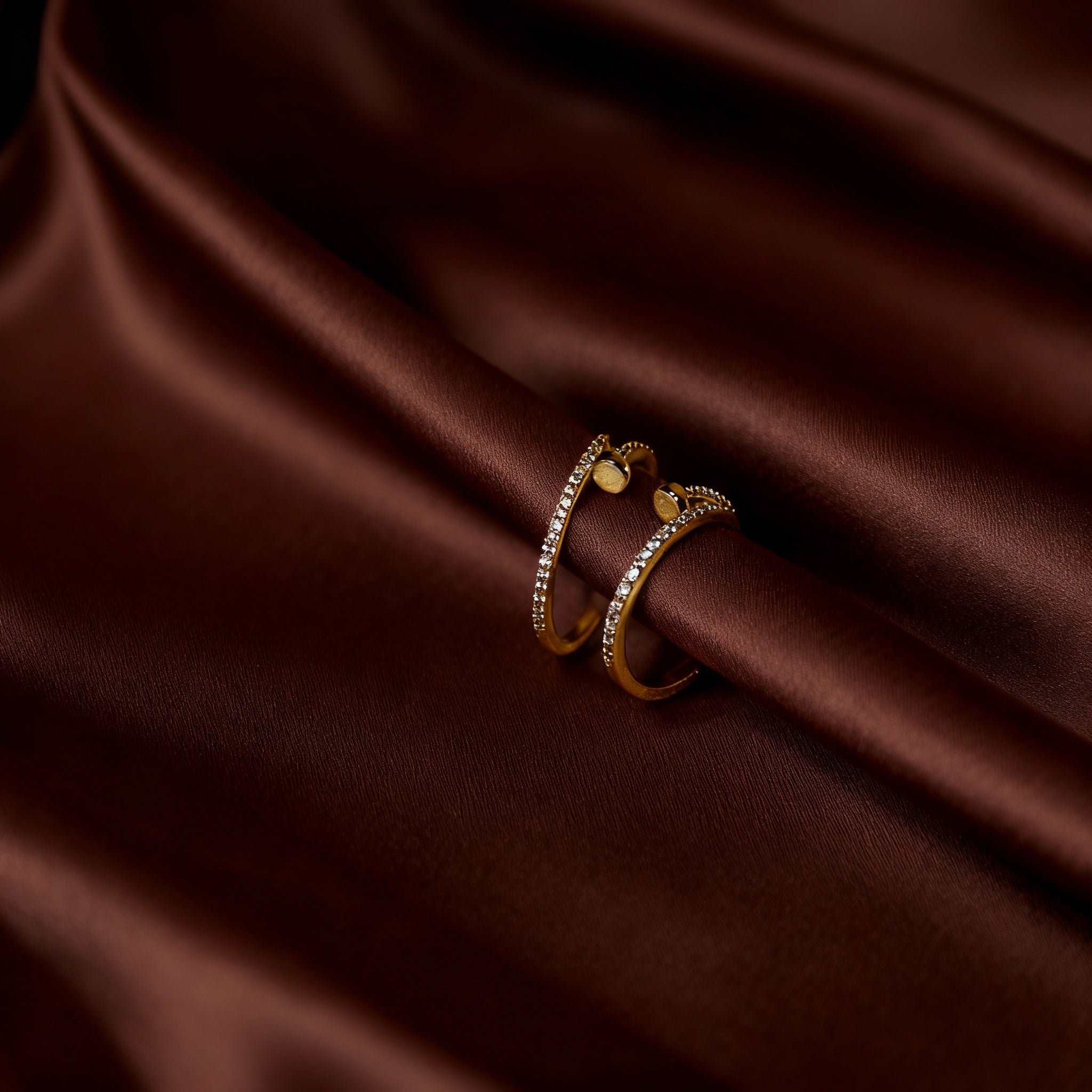 Classic Nail Diamond Hoops