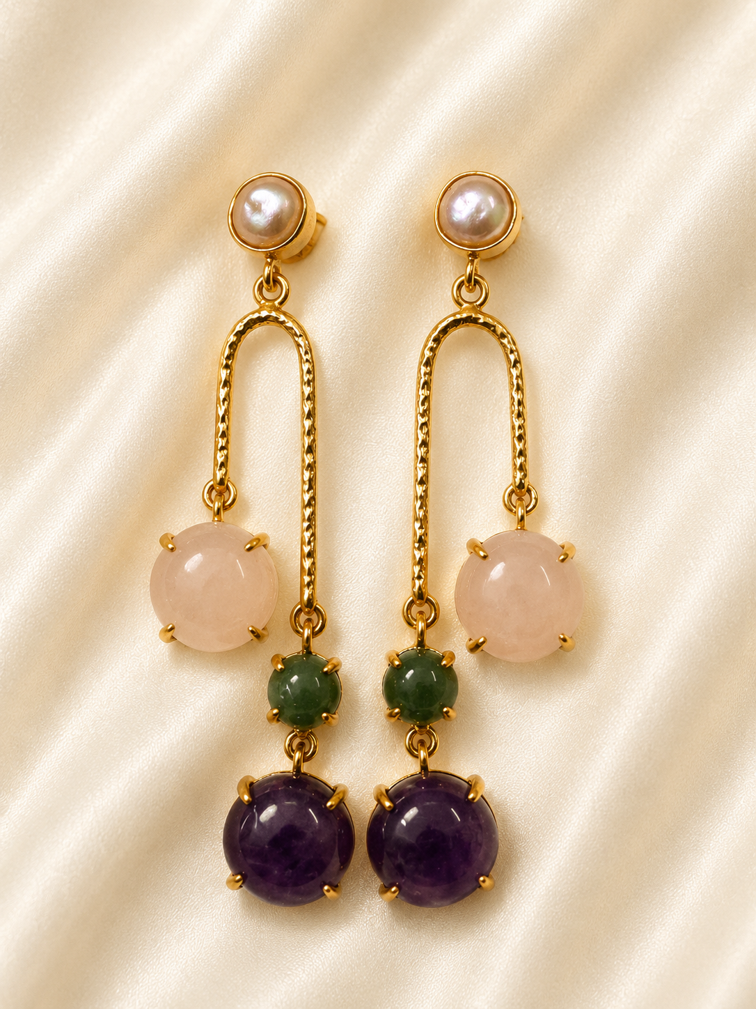 Amara Gemstone Drop Earrings