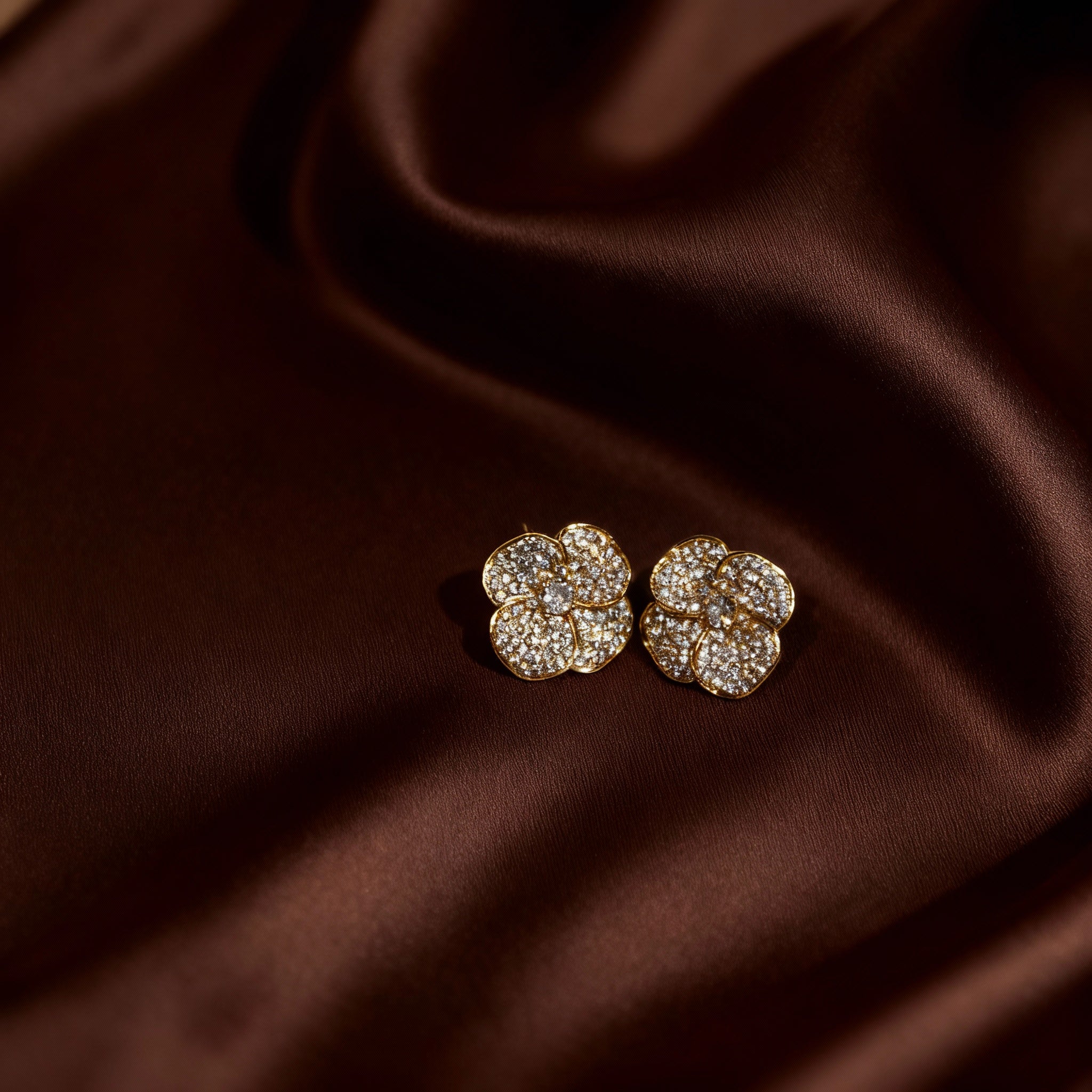 Bloom Stone Stud Earrings