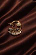 Starlight Pearl Crescent Brooch