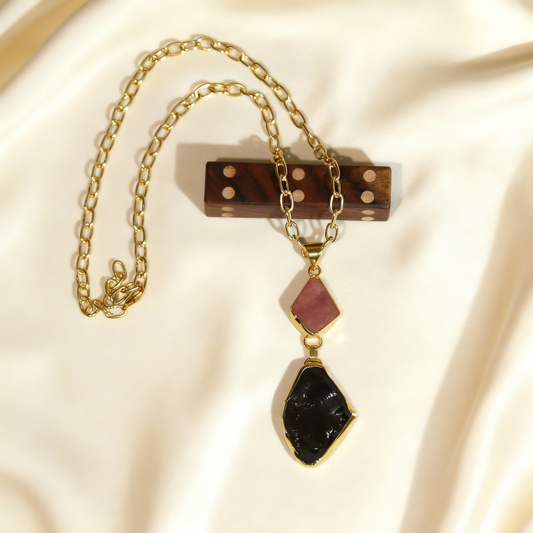 Obsidian Rose Statement Pendant