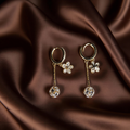 Delicate Fleur Drop Hoops