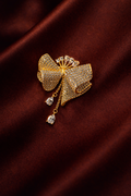 Crystal Ribbon Brooch