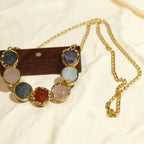 Celestial Round Stone Necklace