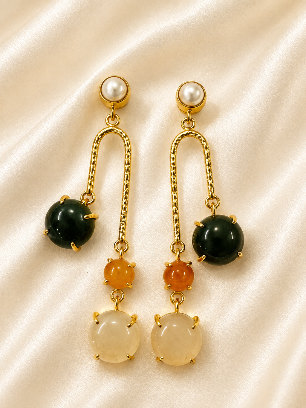 Amara Gemstone Drop Earrings