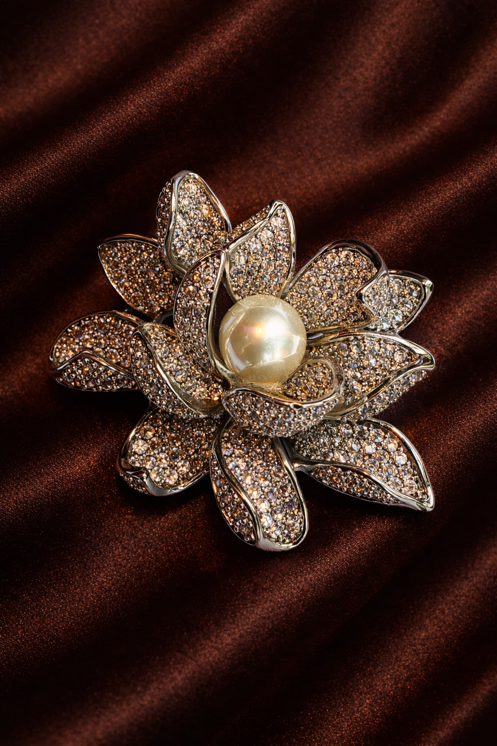 Imperial Petal Pearl Brooch