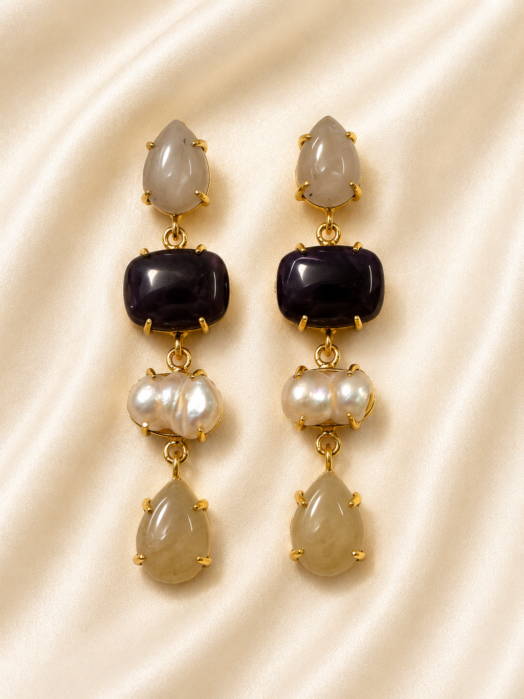 Verdant Pearl Cascade Earrings