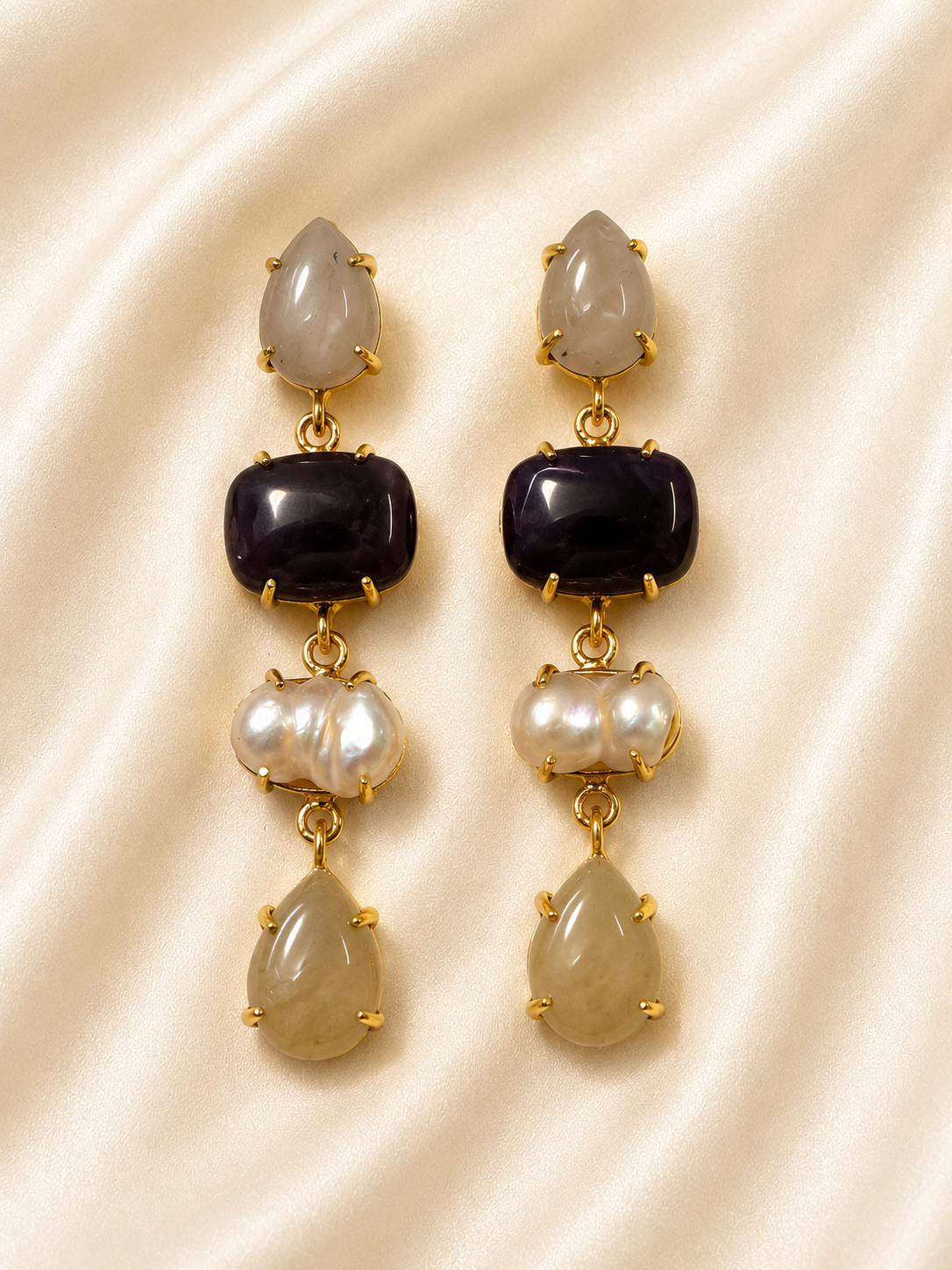 Verdant Pearl Cascade Earrings