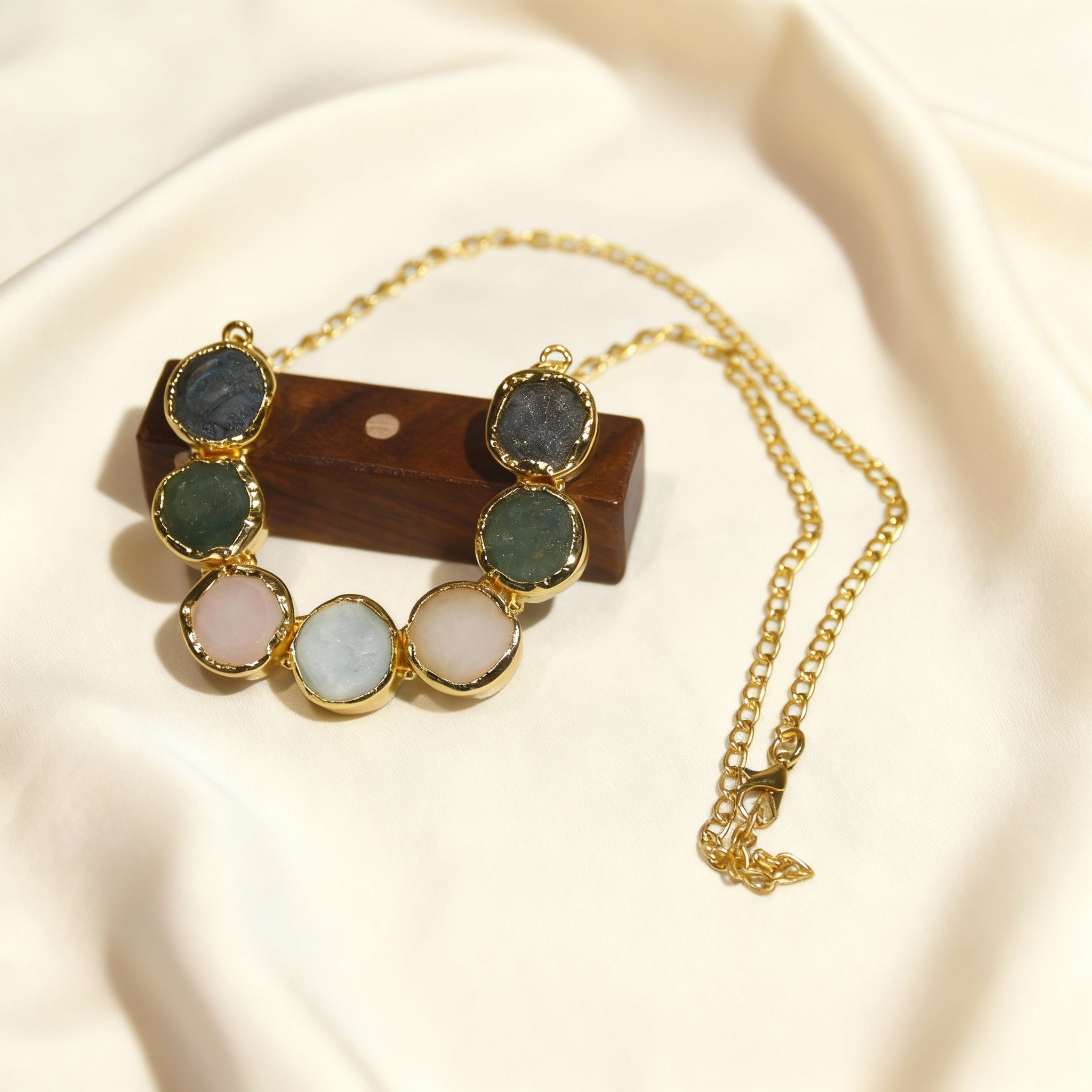 Celestial Round Stone Necklace