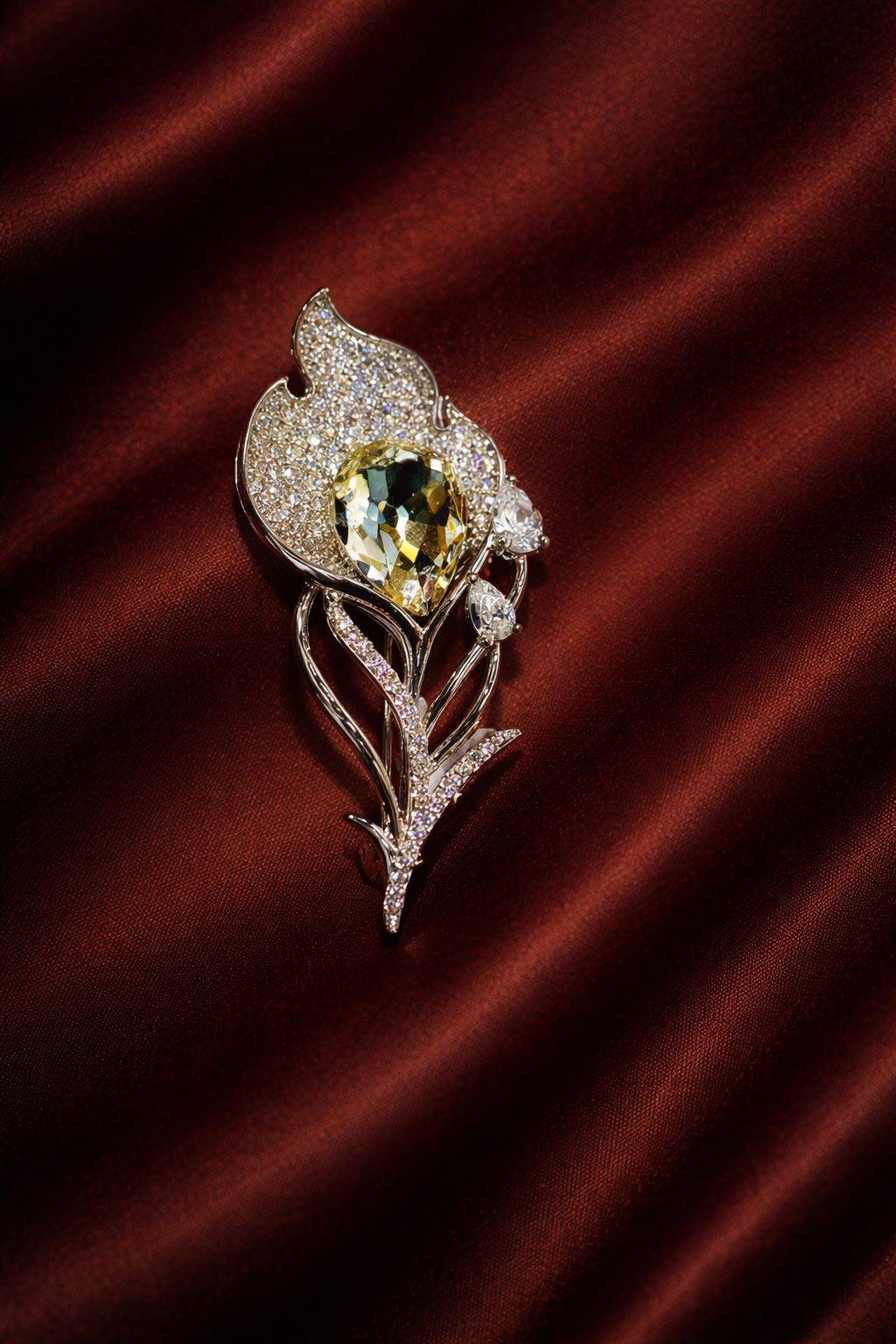 Radiant Tulip Elegance Brooch