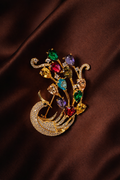 Jewelcrest Peacock Brooch