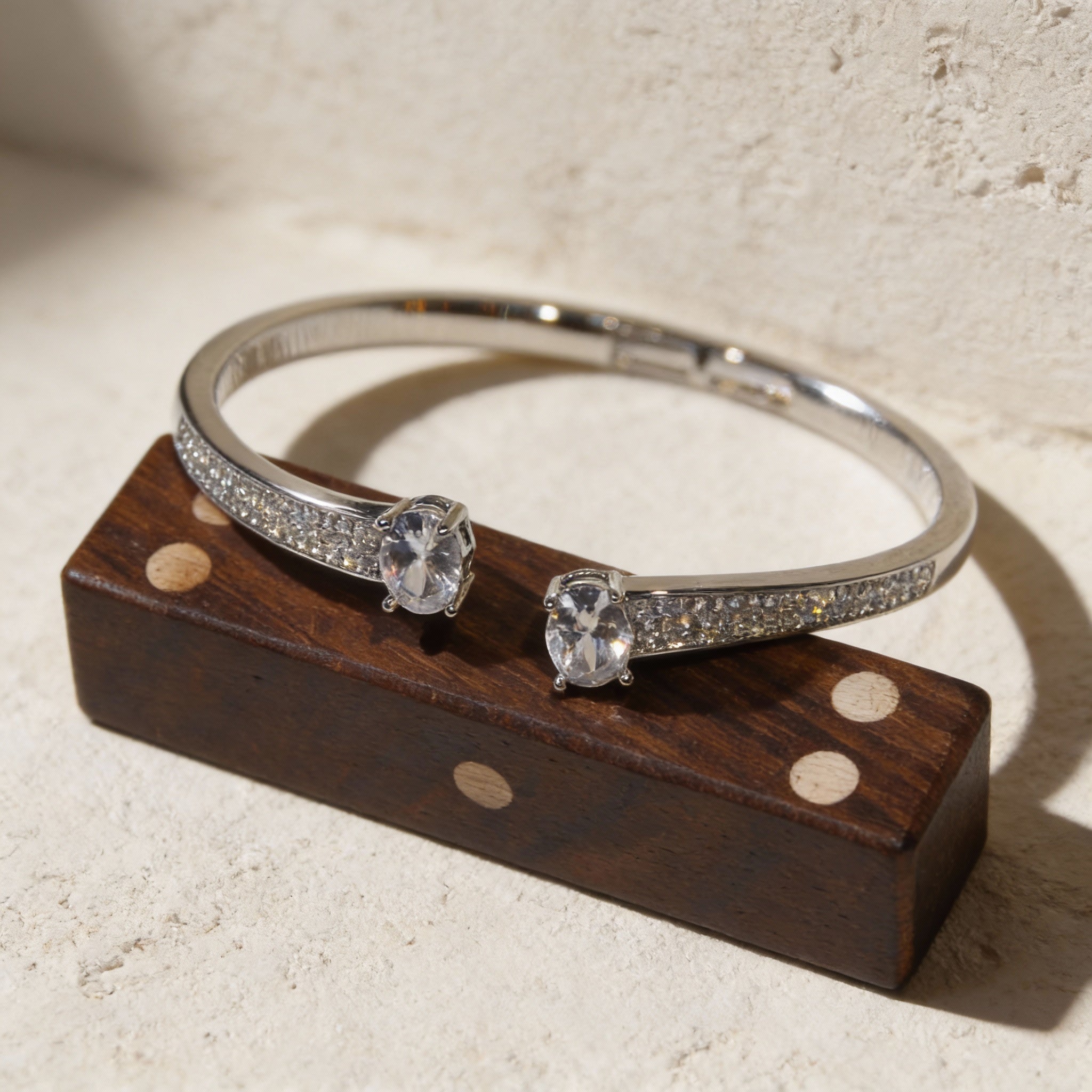 Twin Glow Dual Oval Stone Cuff