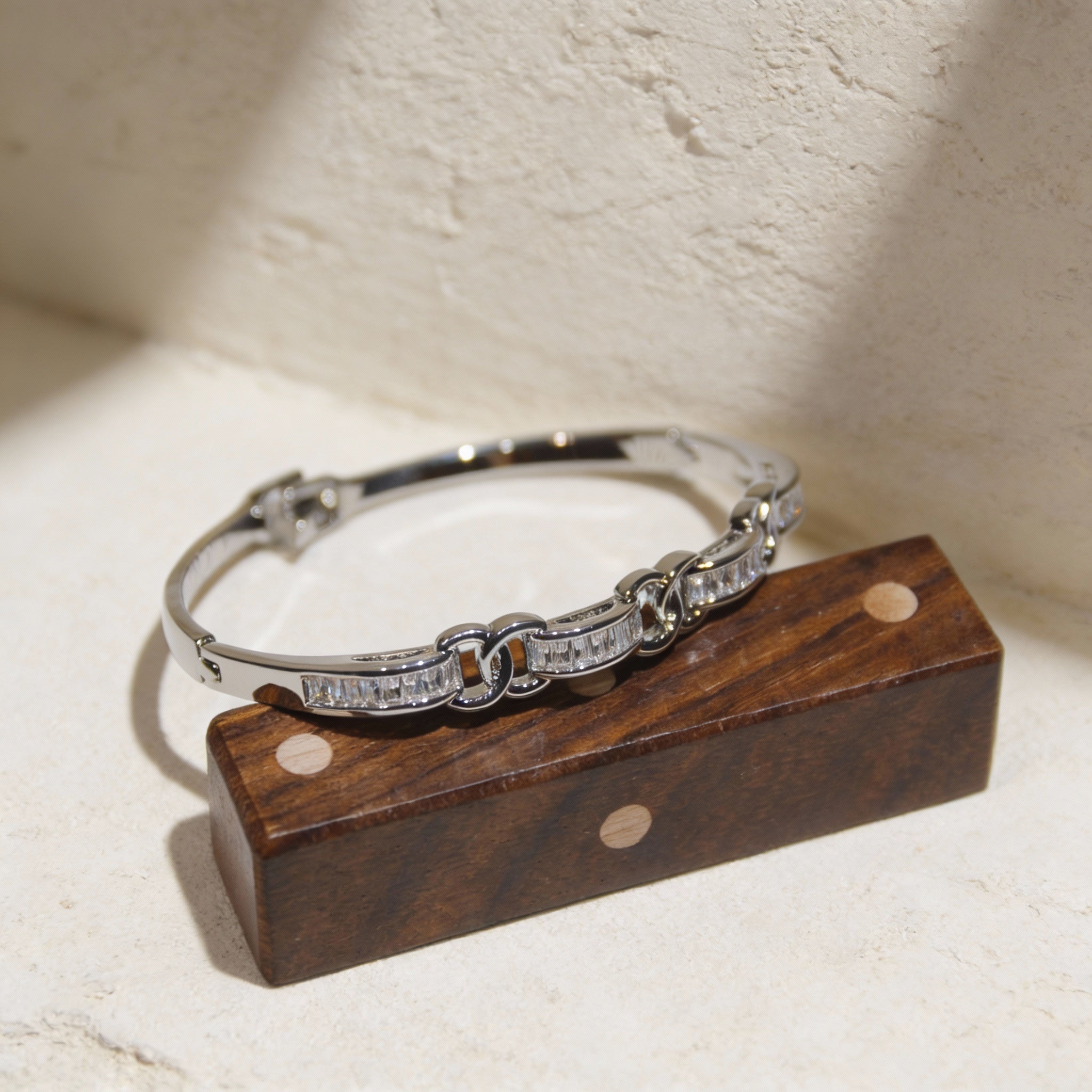Modern Edge Statement Chain Cuff