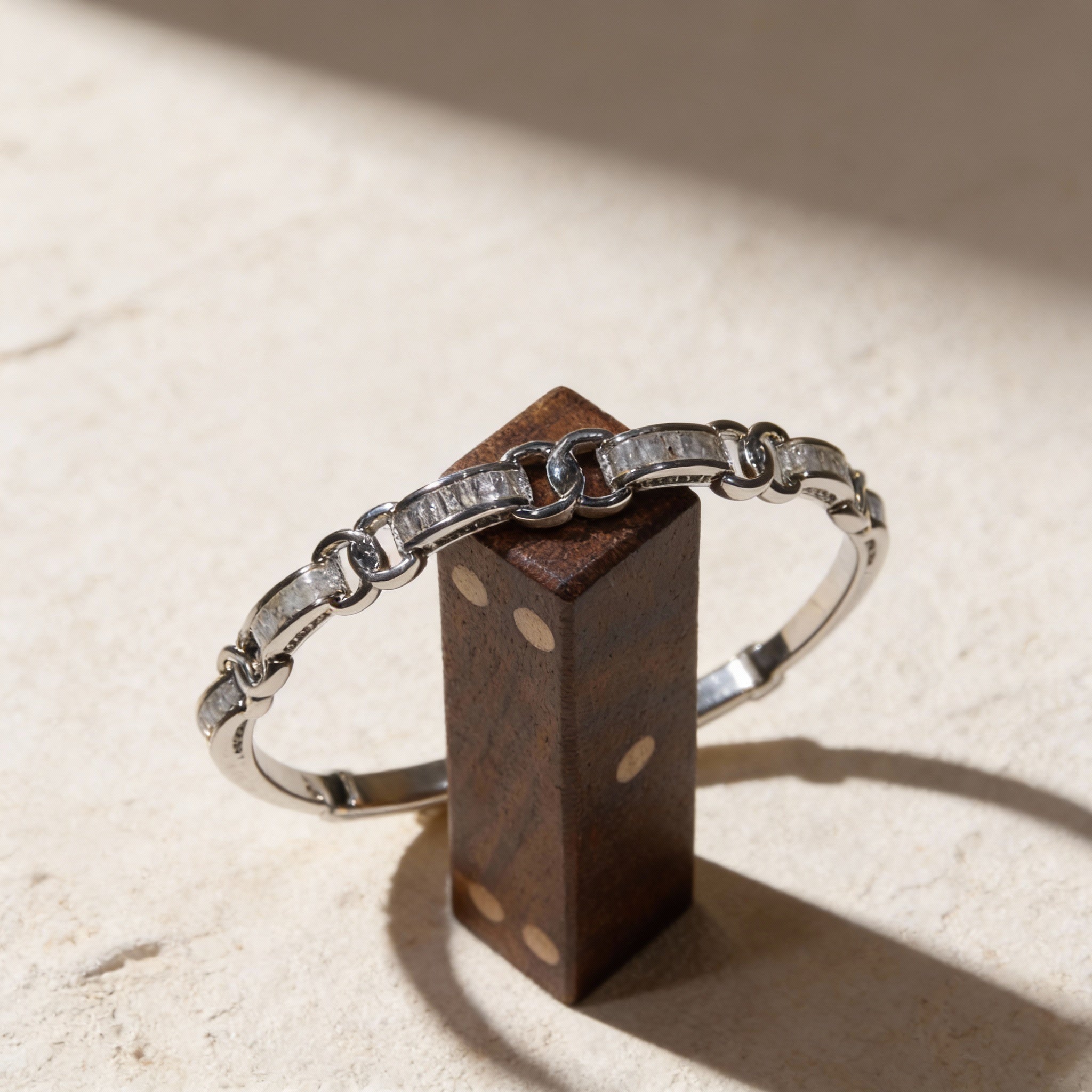 Modern Edge Statement Chain Cuff