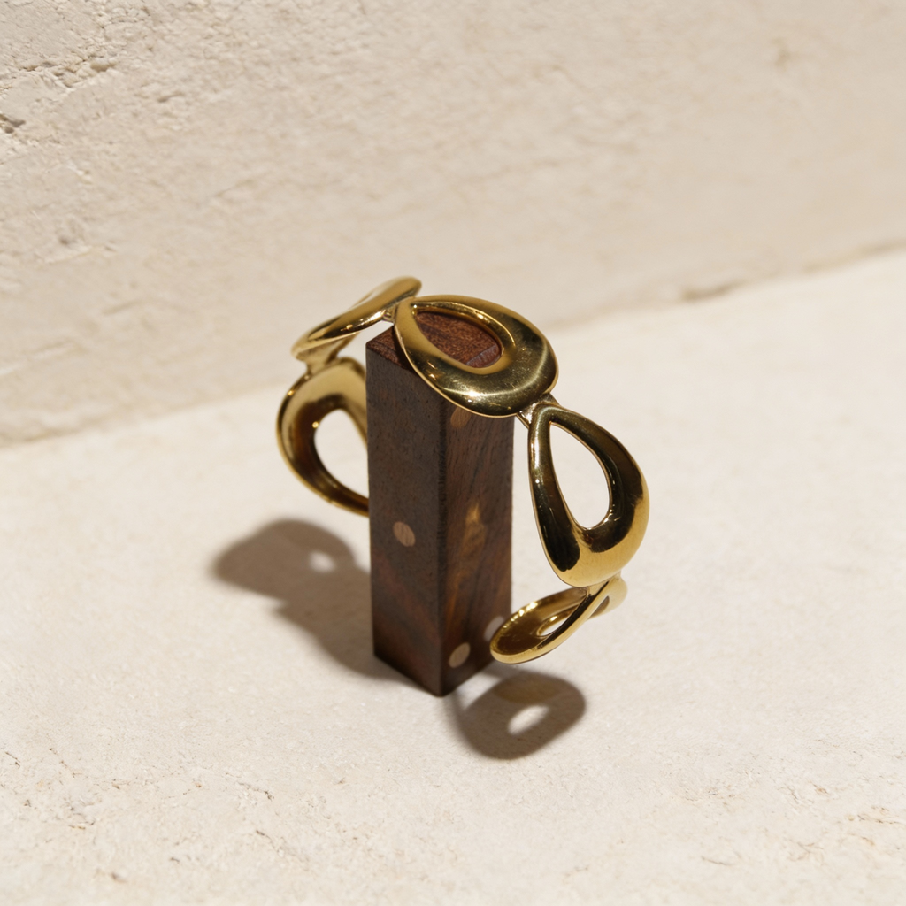 Sculpted Grace Wave Cuff