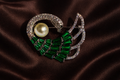 Emerald Royale Curve Brooch
