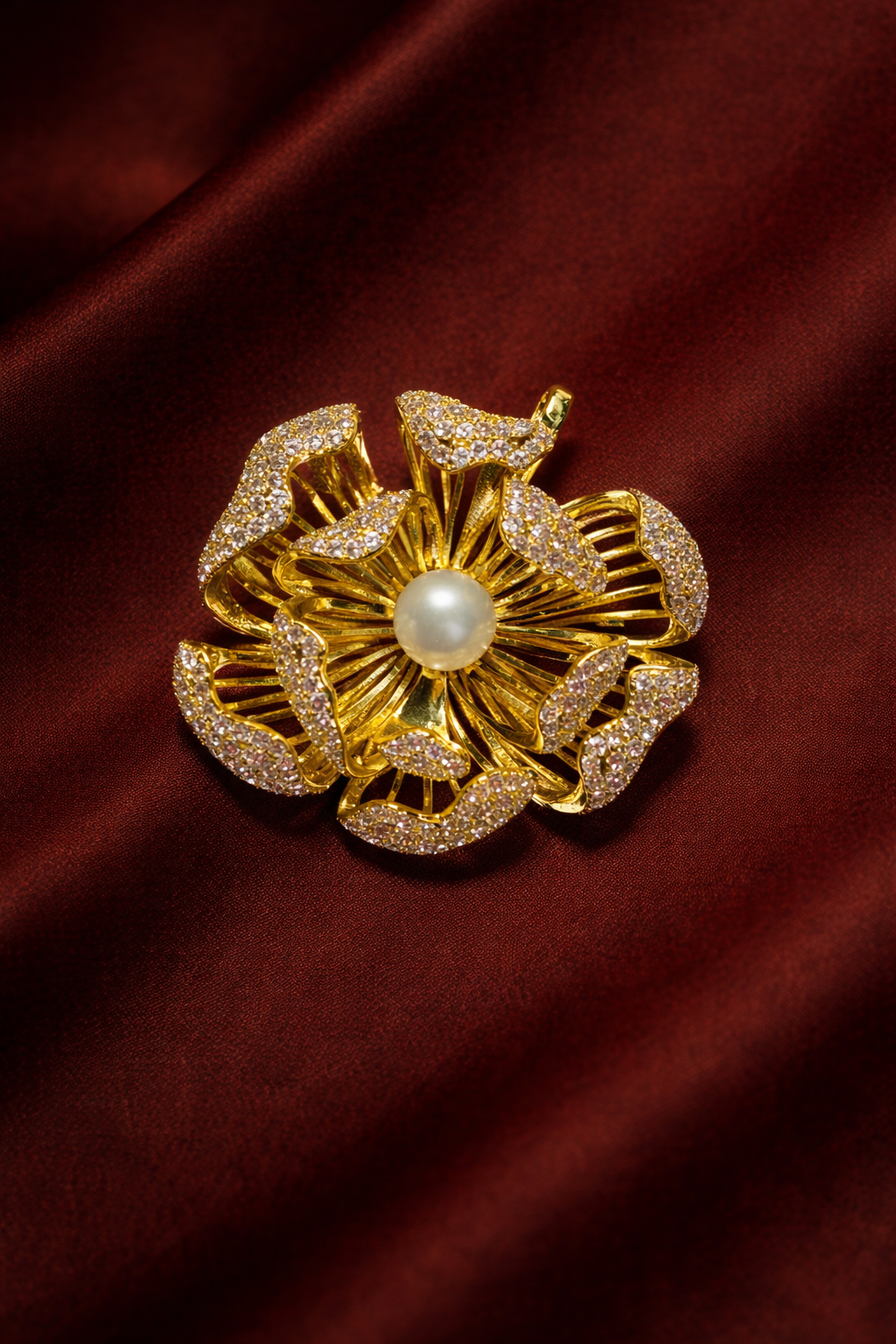 Radiant Bloom Statement Brooch