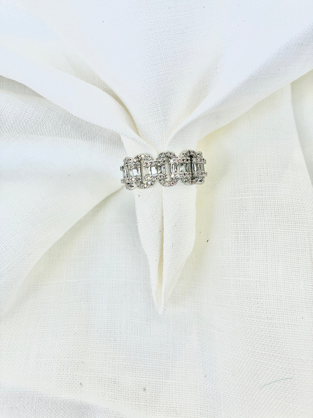 Trinity Halo Crystal Ring
