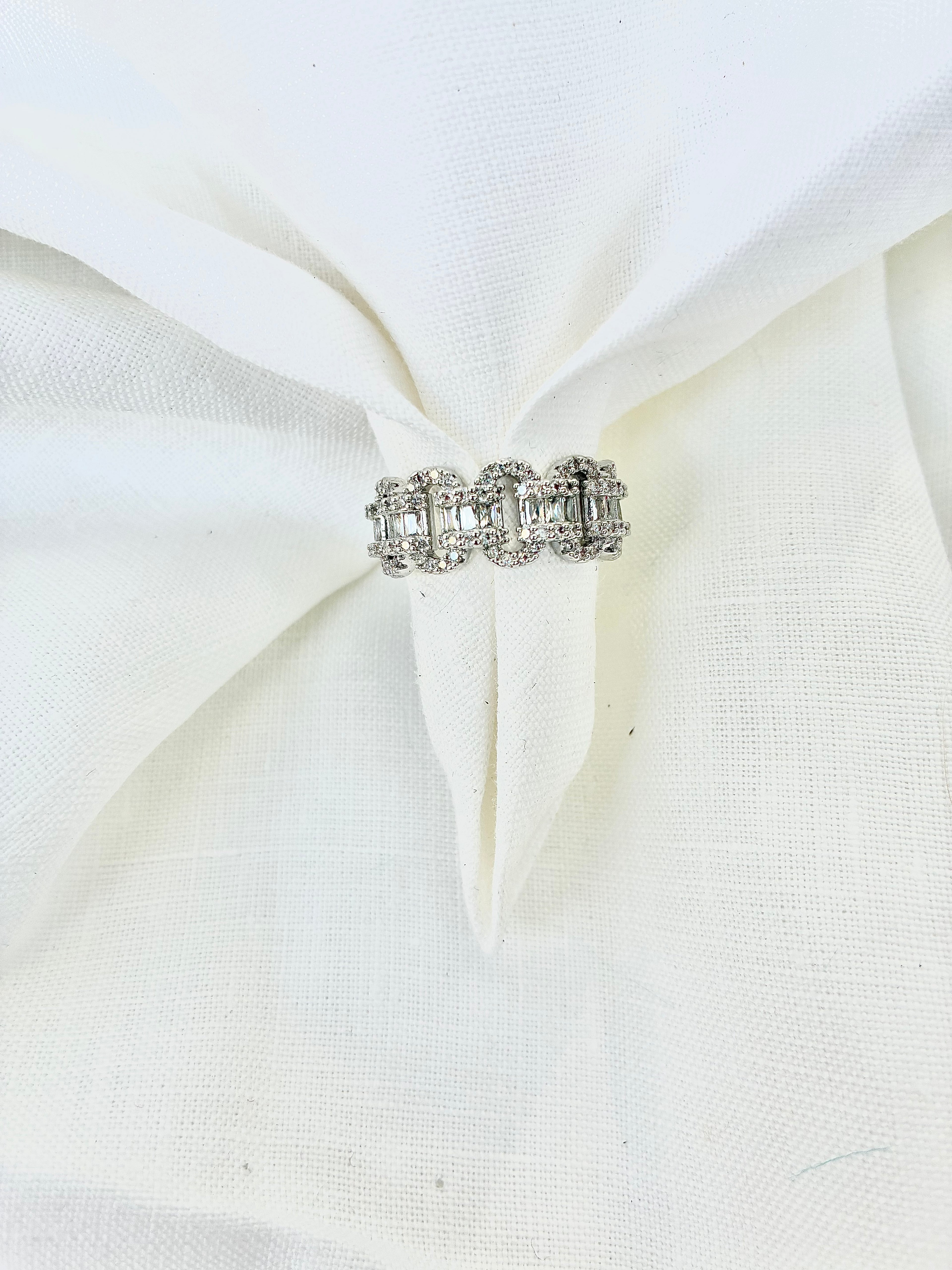 Trinity Halo Crystal Ring