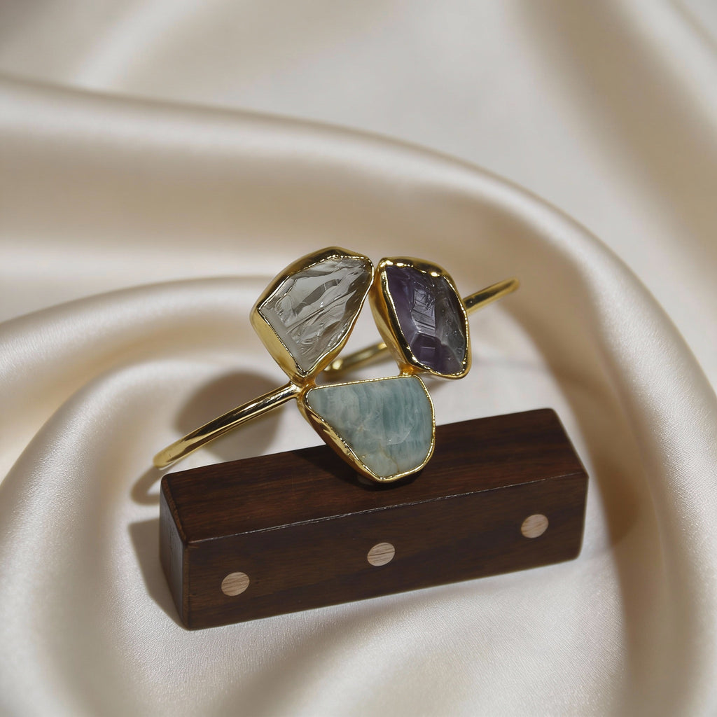 Tri-Stone Lumière Cuff