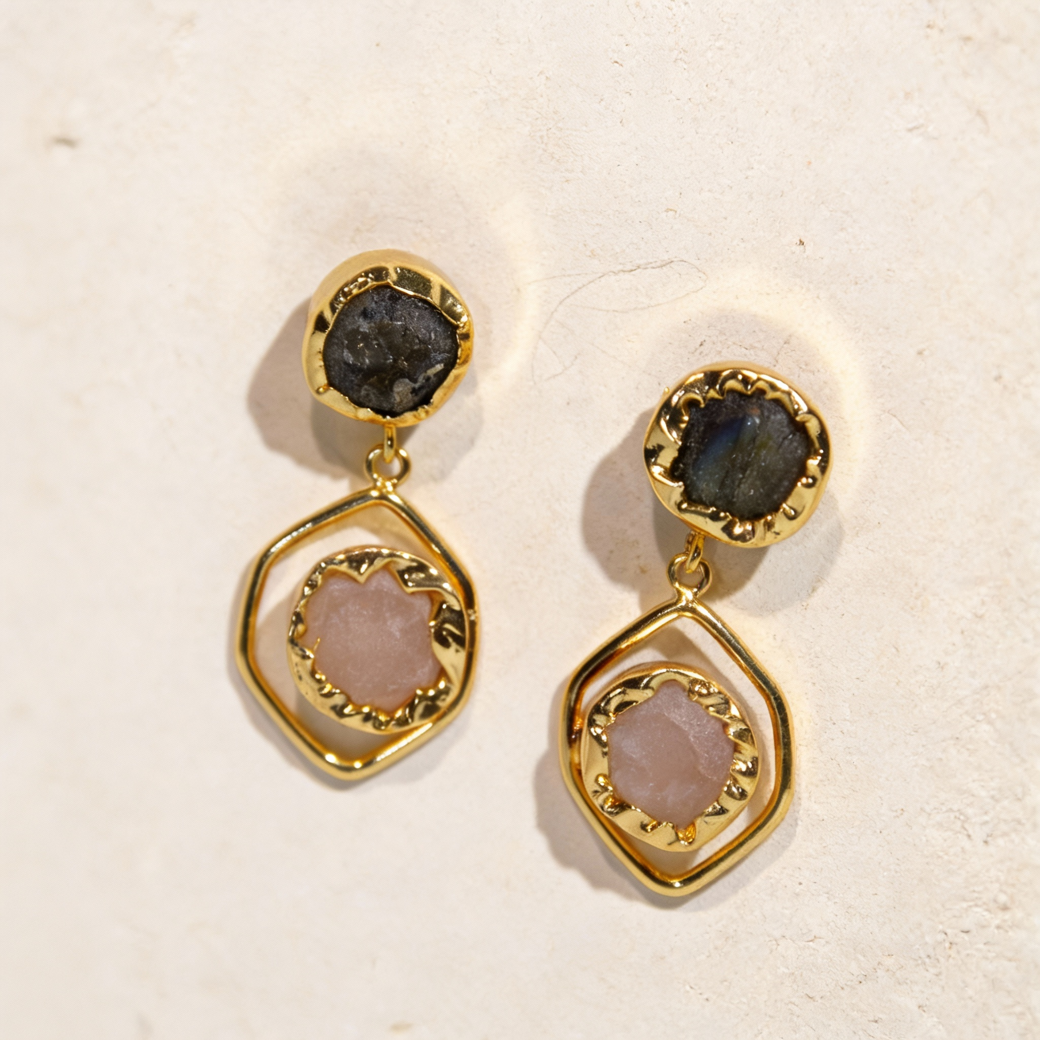 Luna Halo Rose Quartz Statement Drops