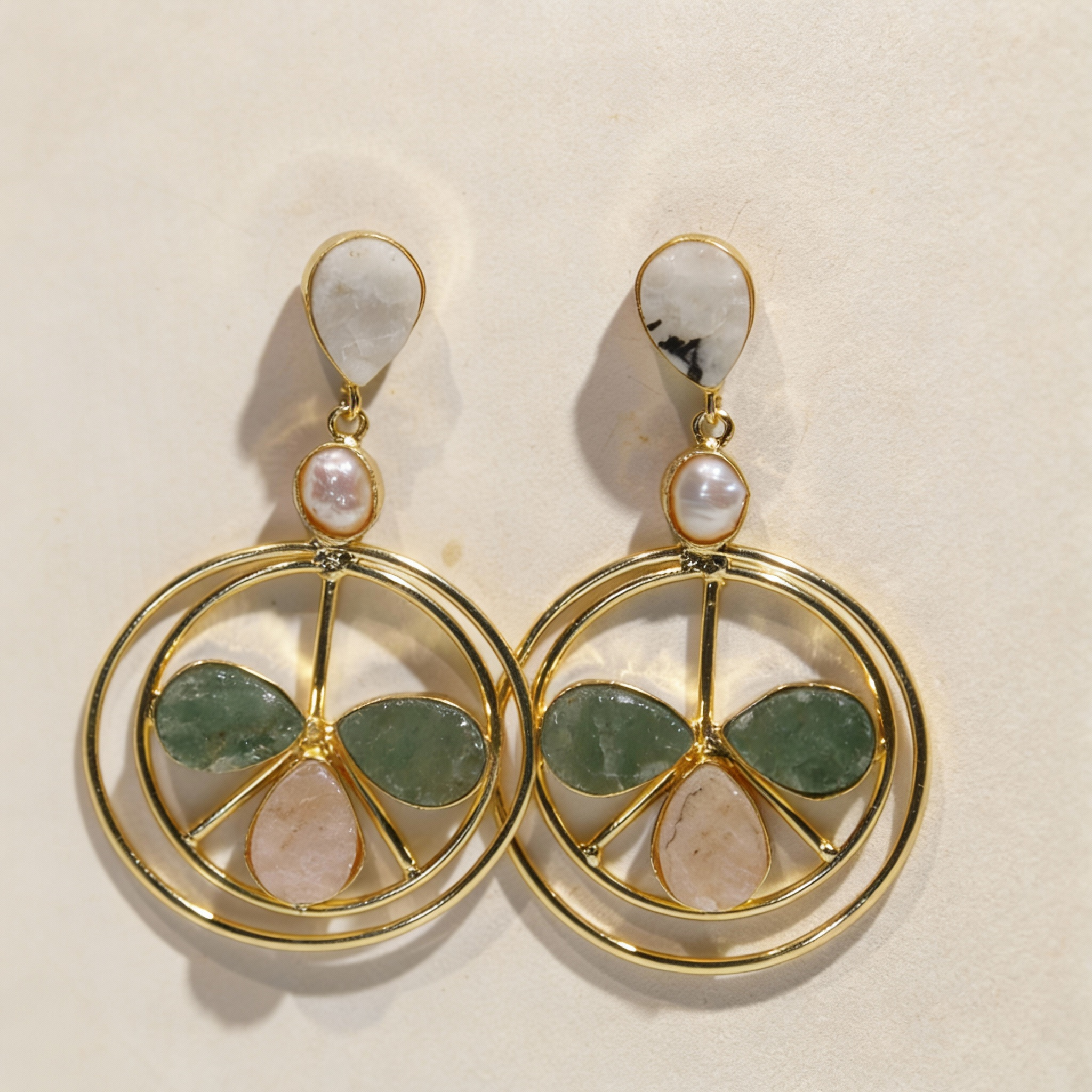 Trinity Balance Hoop Earrings