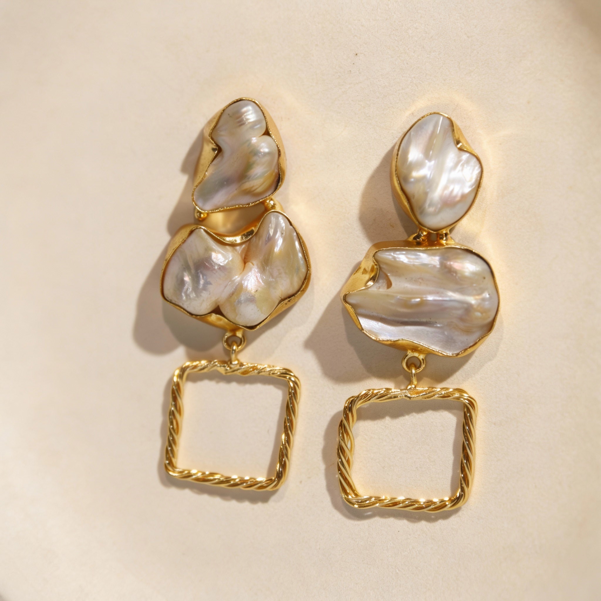 Baroque Pearl Frame Drops