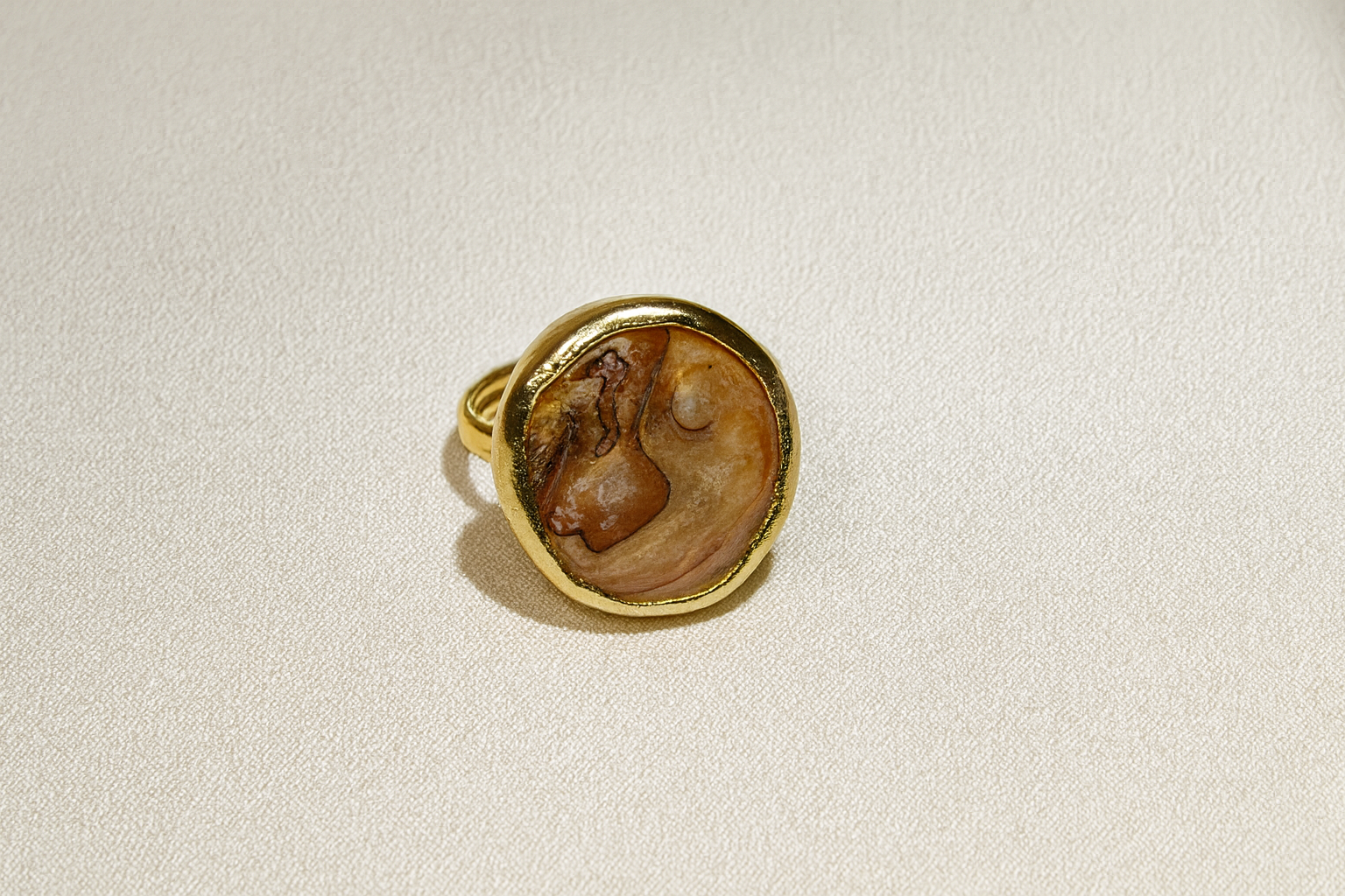 Natural Jasper Orbit ring