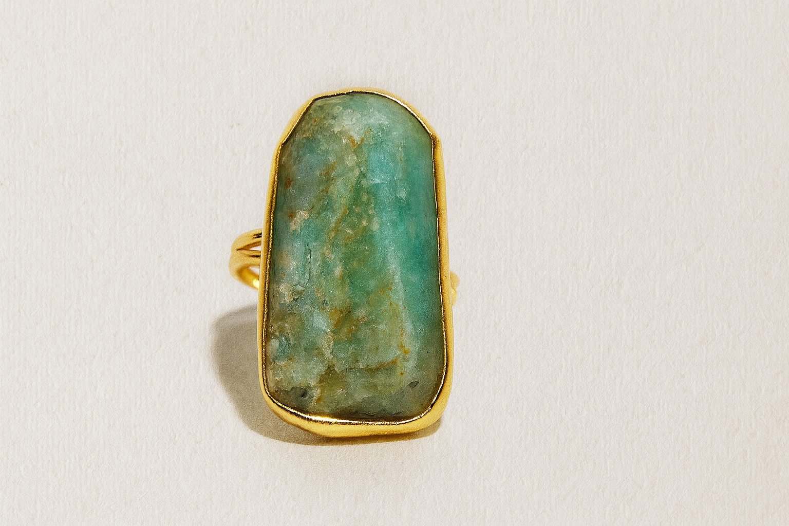 Verdant Amazonite Statement Ring