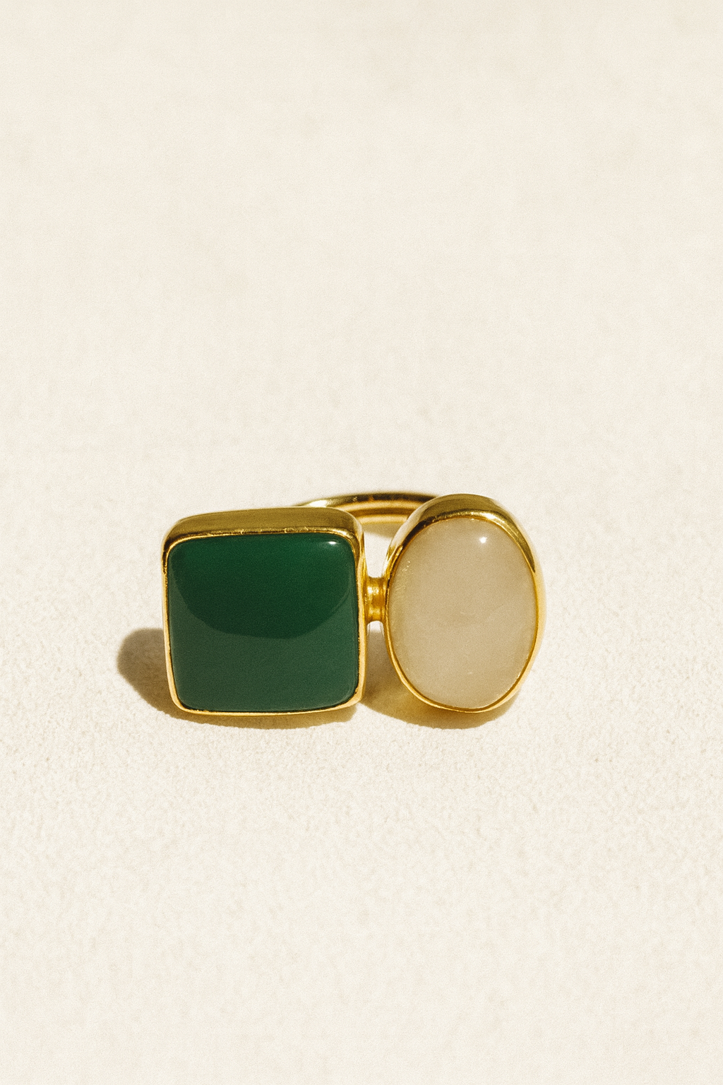 Emerald Mist Twin Stone Ring