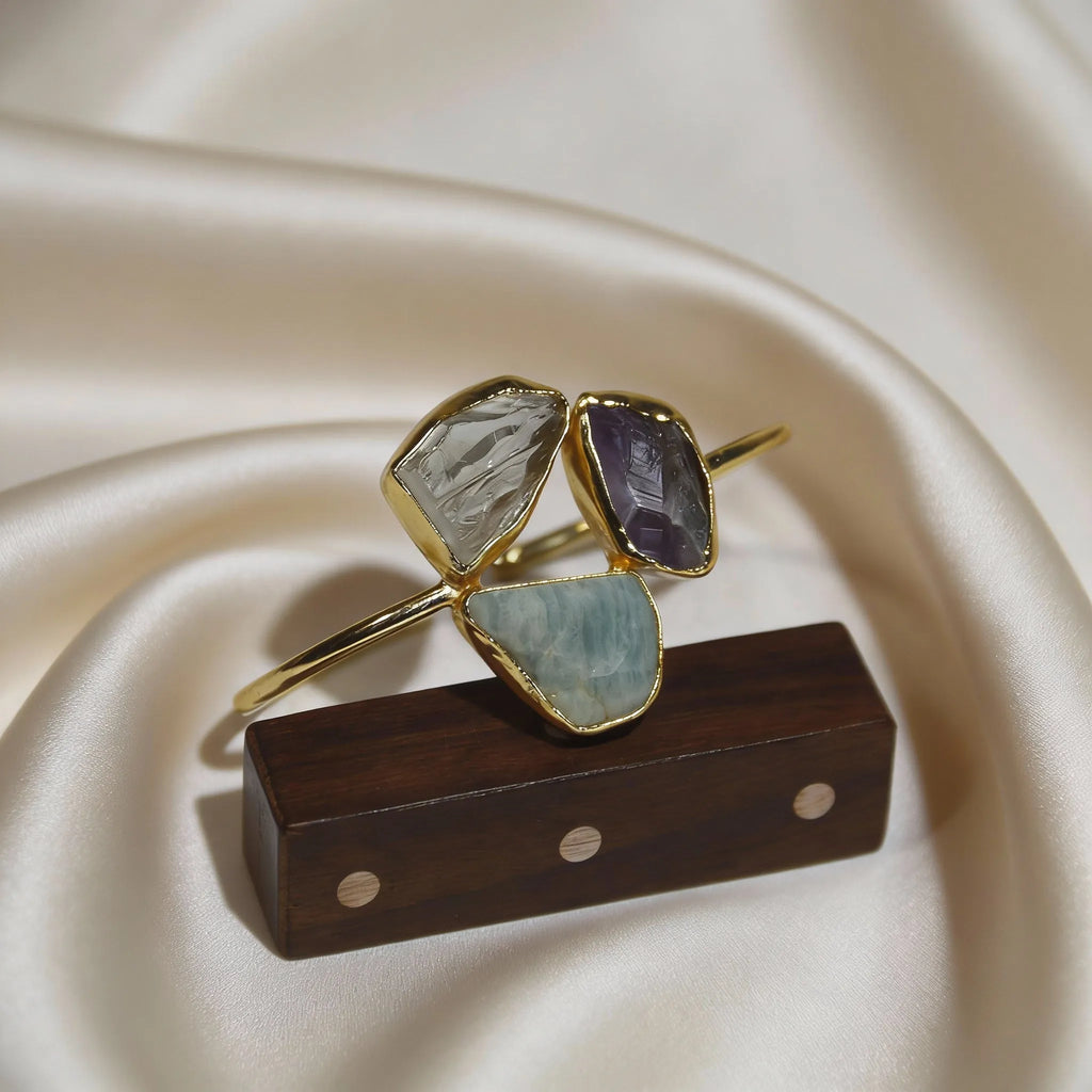 Tri-Stone Lumière Cuff